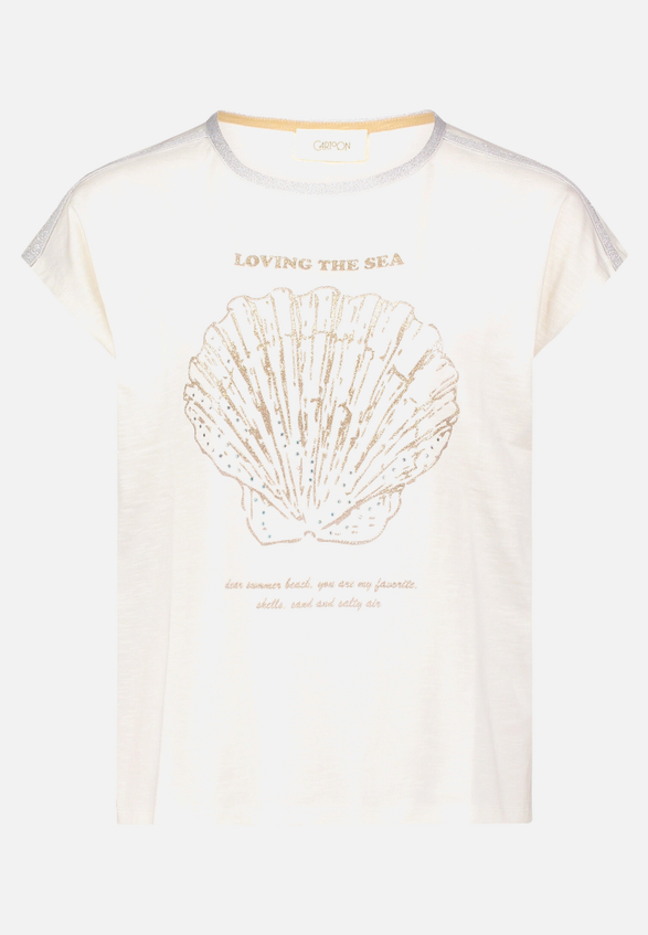 Rundhals-Shirt mit Placement / Vorderseite
