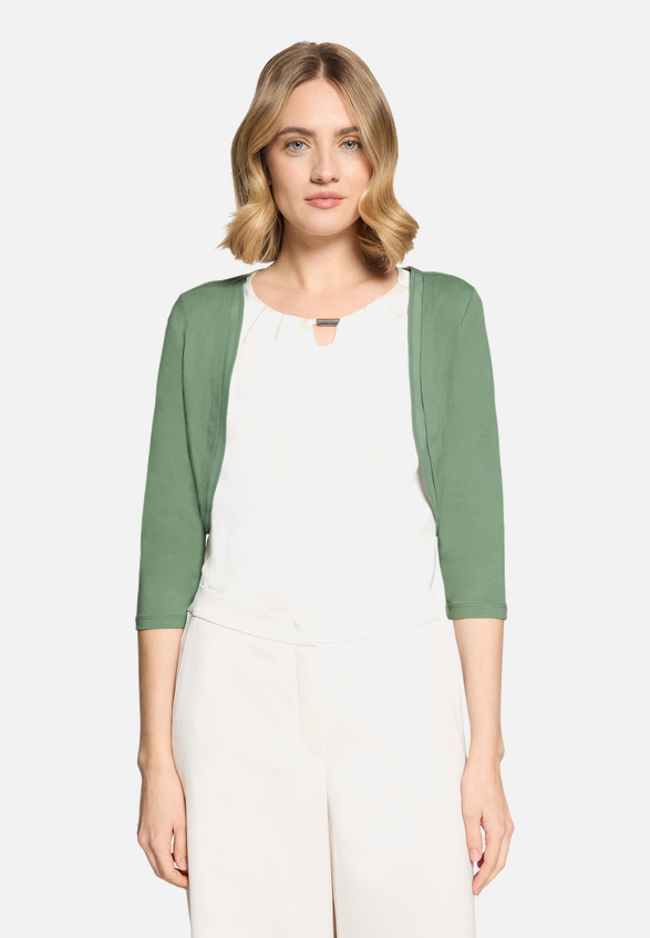 Bolero-Jacke figurbetont / Modellfoto Vorderseite