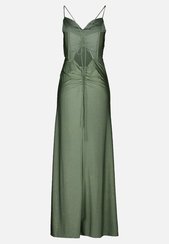 Abendkleid im Glitzer-Look / Rückseite
