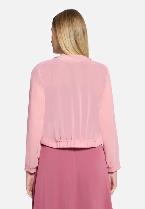 Blusenjacke ohne Verschluss / Modellfoto Rückseite