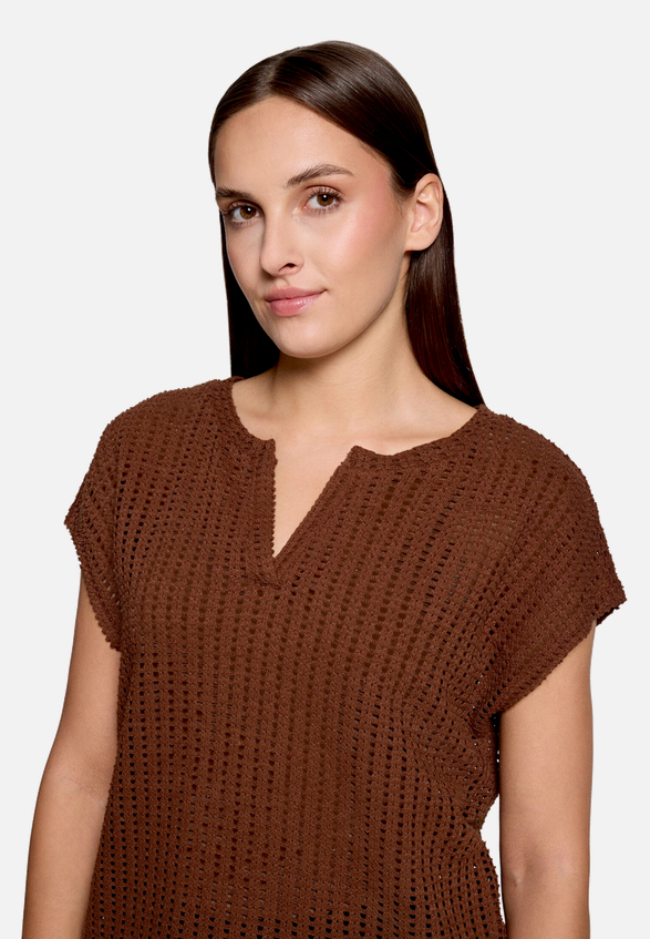 Strukturshirt kurzarm / Detailbild
