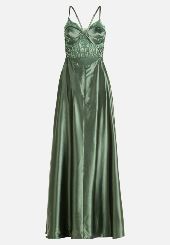 Abendkleid mit Stickerei / Rückseite