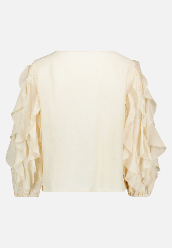 Chiffonbluse mit Volant / Rückseite