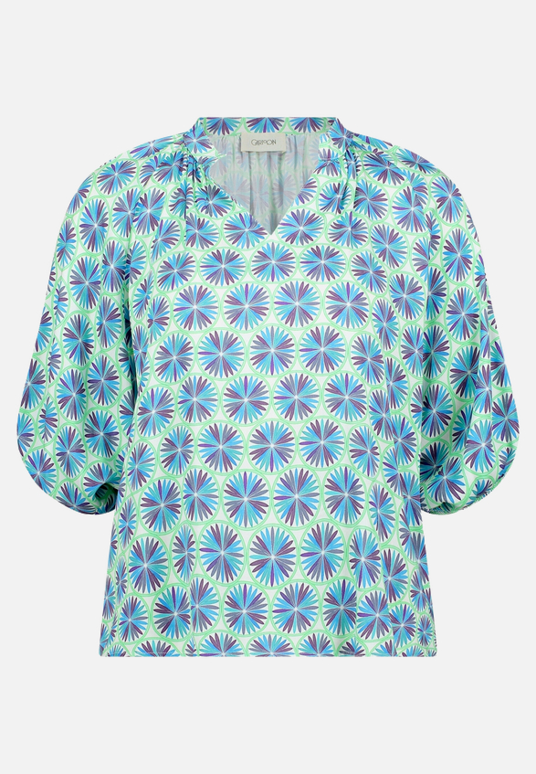 Casual-Bluse mit Raffung / Vorderseite