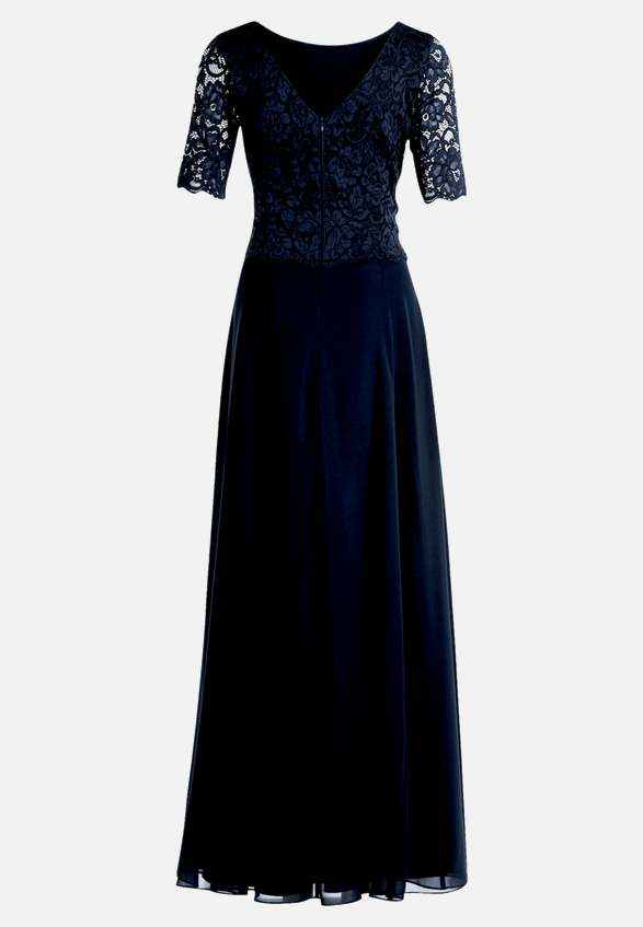 Abendkleid mit Spitze / Rückseite