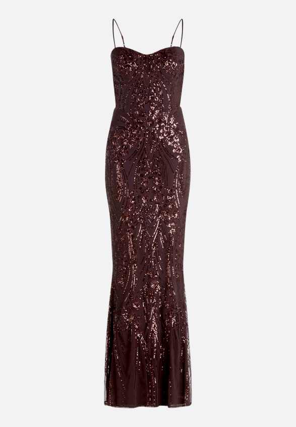 Abendkleid mit Pailletten / Vorderseite