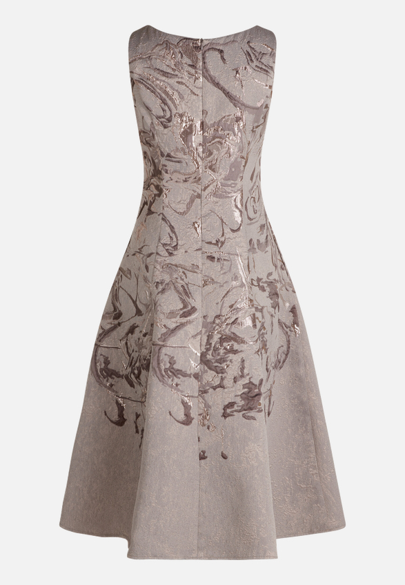 Cocktailkleid mit Kellerfalten / Rückseite