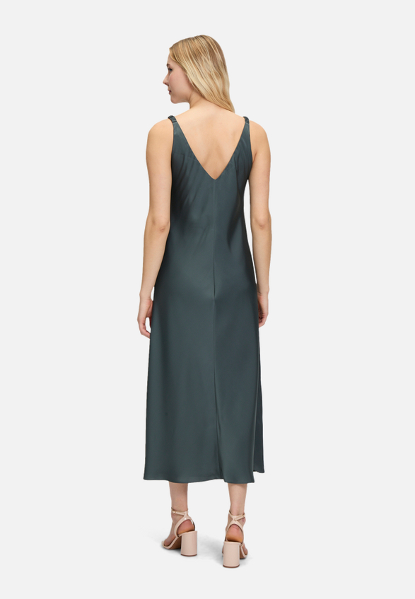 Abendkleid mit breiten Trägern / Modellfoto Rückseite