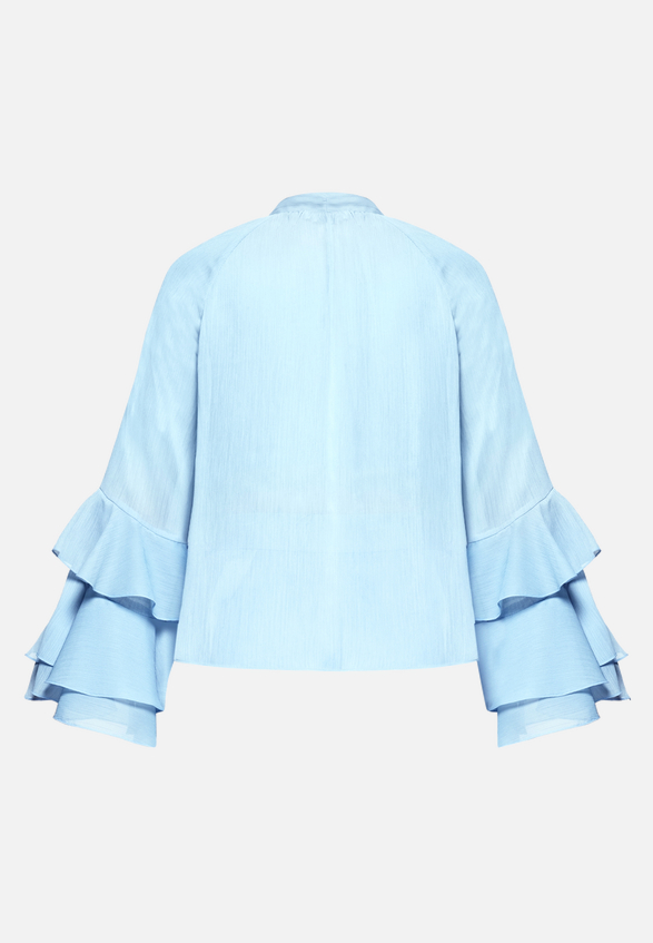 Chiffonbluse mit Volant / Rückseite