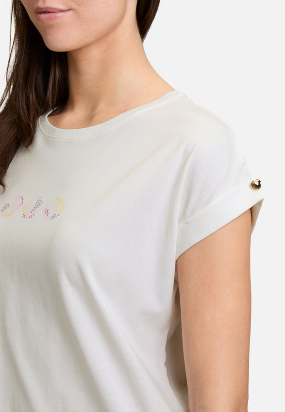 Printshirt mit Ärmelaufschlag / Detailbild
