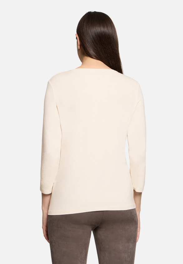 Basic Shirt mit Placement / Modellfoto Rückseite