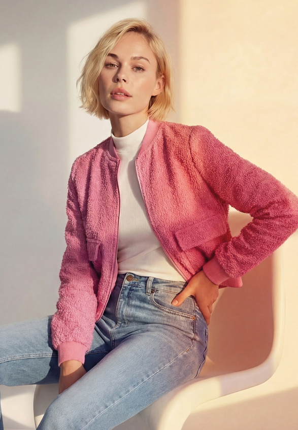 Boucè Jacke mit Reißverschluss / Imagebild