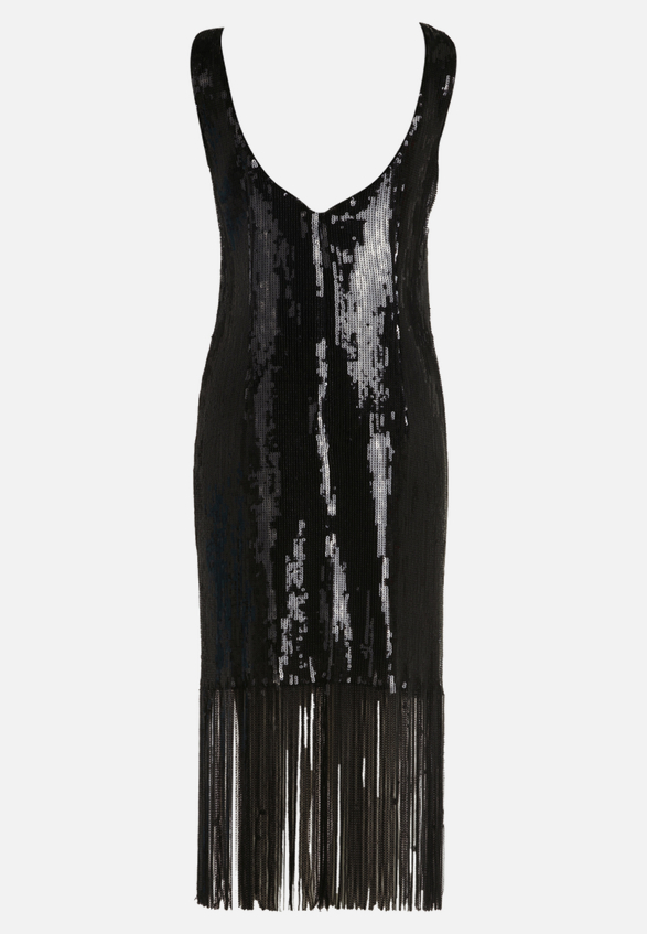Abendkleid mit U-Boot-Ausschnitt / Rückseite