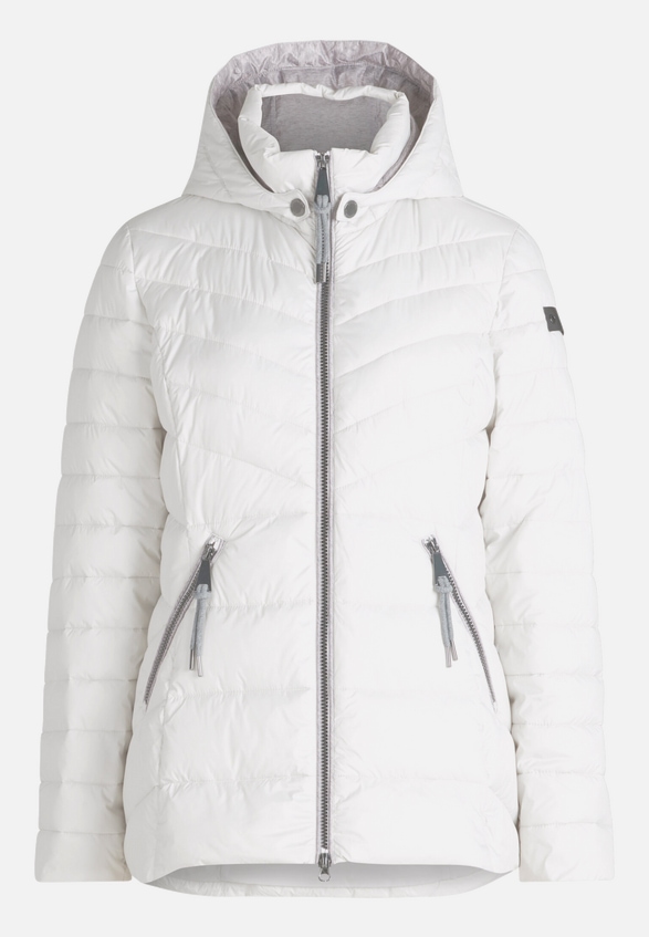 Steppjacke mit abnehmbarer Kapuze / Vorderseite