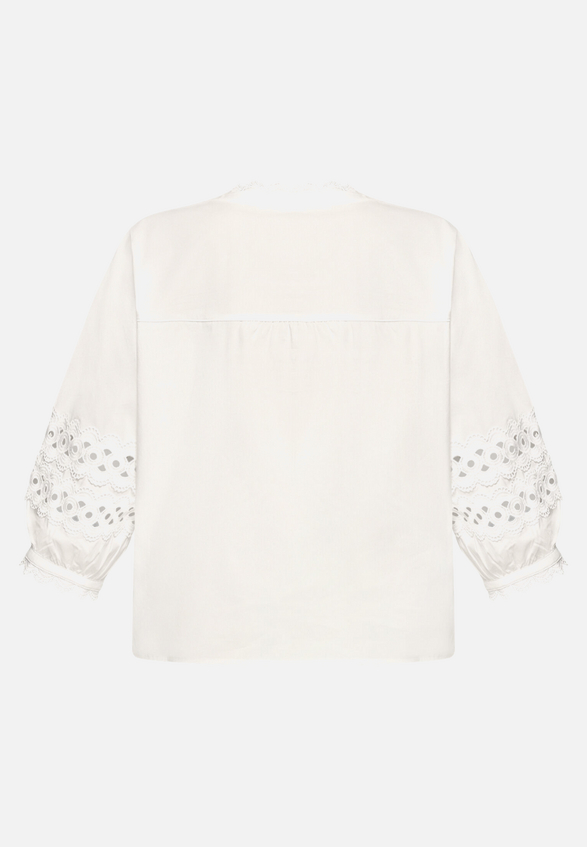 Casual-Bluse mit Spitzeneinsatz / Rückseite