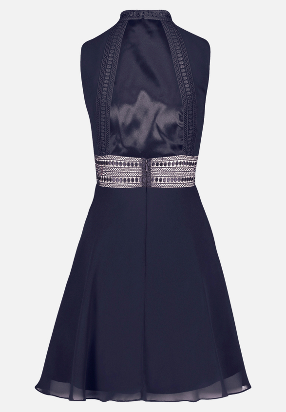 Cocktailkleid mit Spitzeneinsatz / Rückseite
