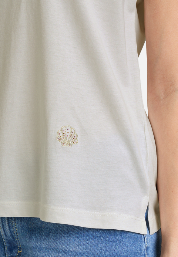 Casual-Shirt mit Rundhalsausschnitt / Detailbild