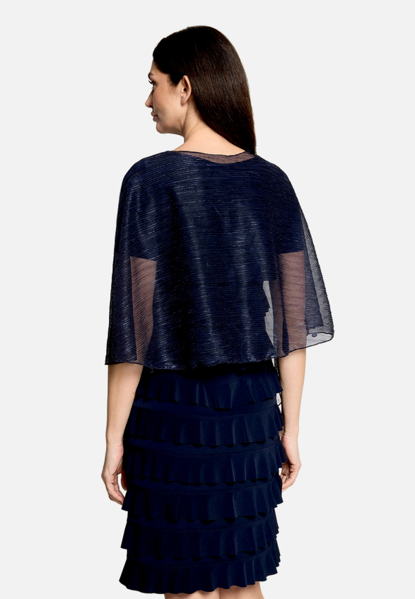 Cape im Glitzer-Look / Modellfoto Rückseite
