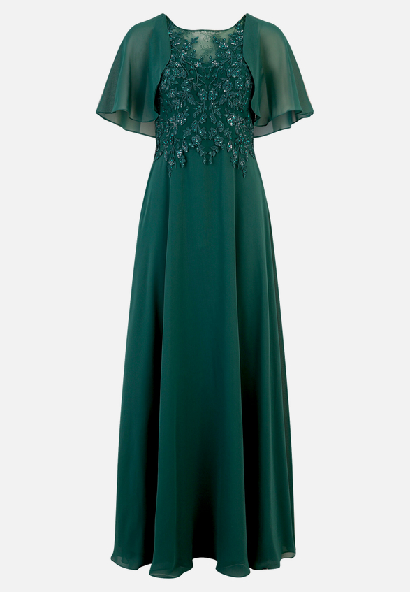 Abendkleid mit Stickerei / Vorderseite