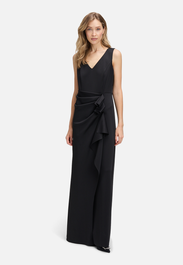 Abendkleid mit Volant / Modellfoto Vorderseite