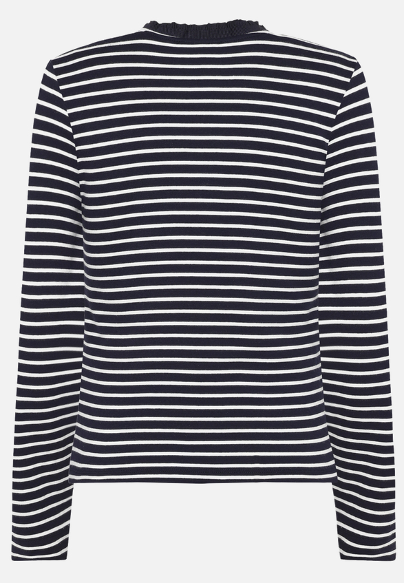 Ringelshirt mit Knopfleiste / Rückseite
