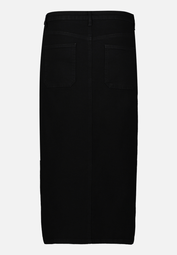 Jeansrock mit aufgesetzten Taschen / Rückseite