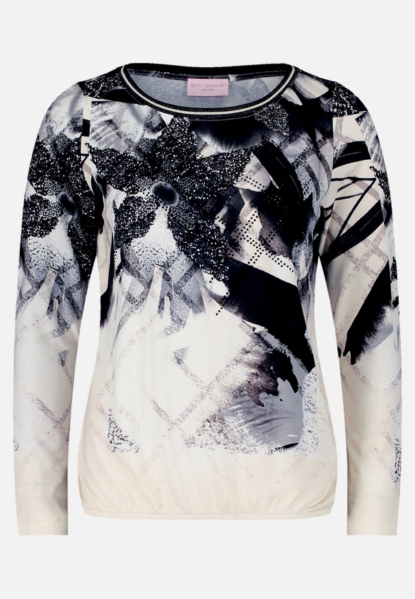 Printshirt mit Gummizug / Vorderseite