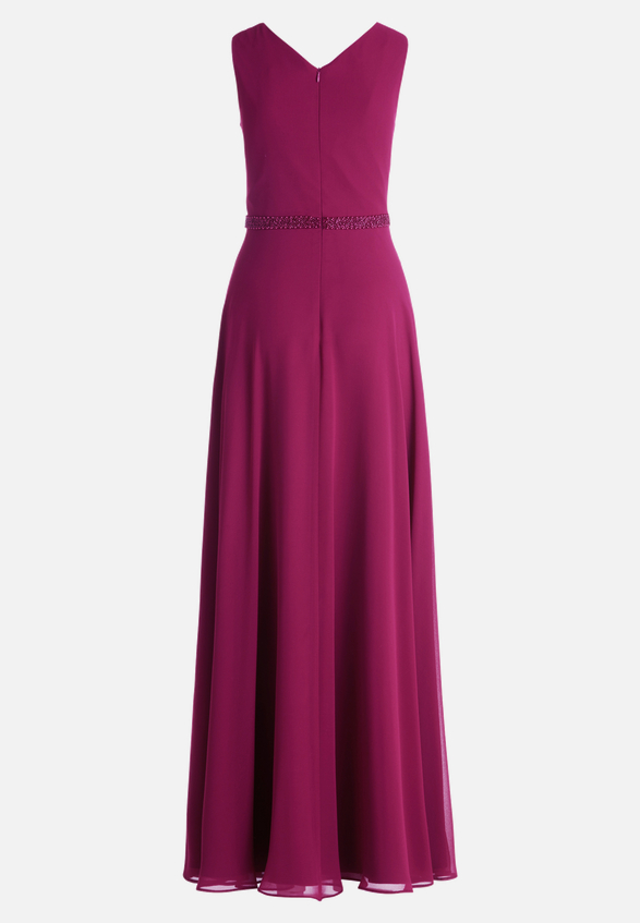 Abendkleid mit Plissee / Rückseite