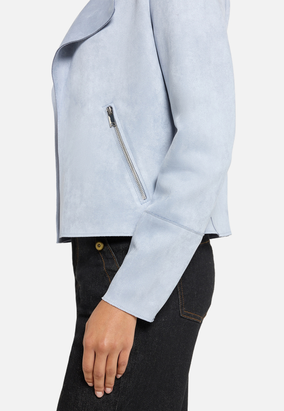 Blazer-Jacke mit offenem Saum / Detailbild