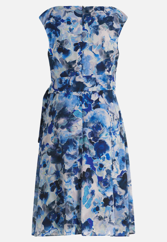 Cocktailkleid mit Bindegürtel / Rückseite