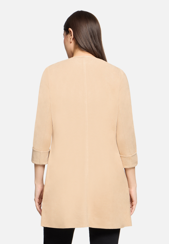 Blazer-Jacke ohne Verschluss / Modellfoto Rückseite
