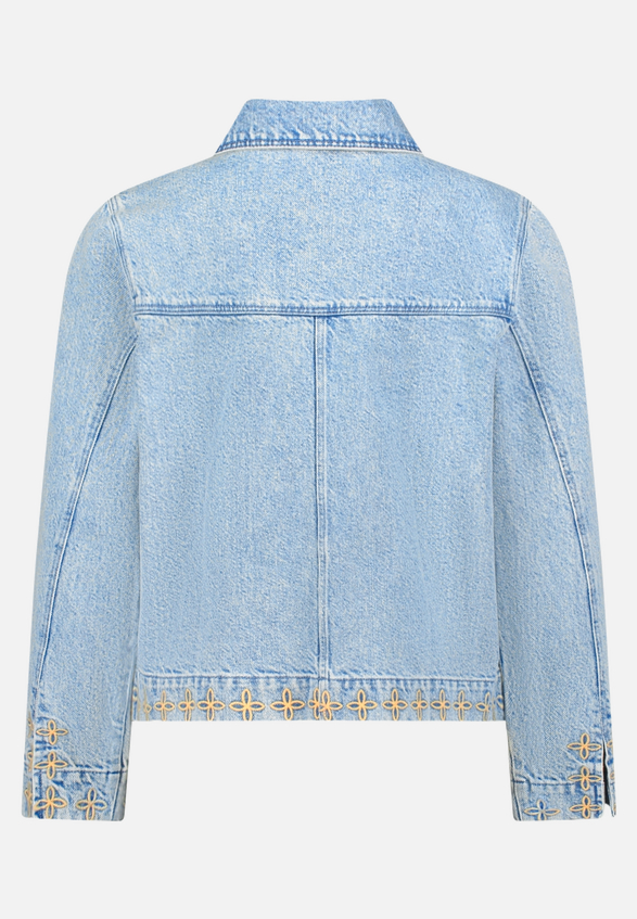Jeansjacke mit Stickerei / Rückseite