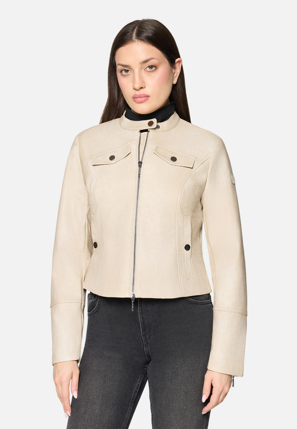 Casual-Jacke mit Stehkragen / Modellfoto Vorderseite