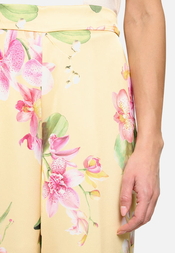Marlene-Hose mit Blumenprint / Detailbild