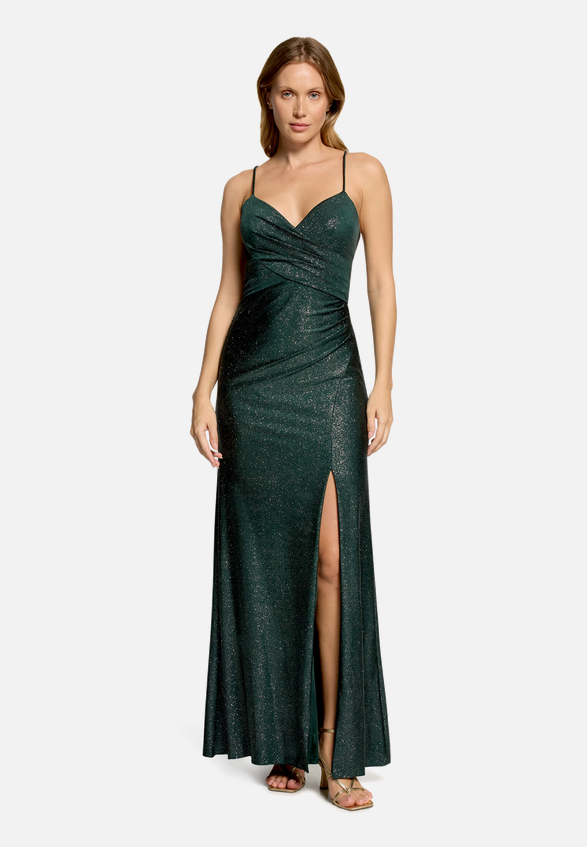 Abendkleid im Glitzer-Look / Modellfoto Vorderseite