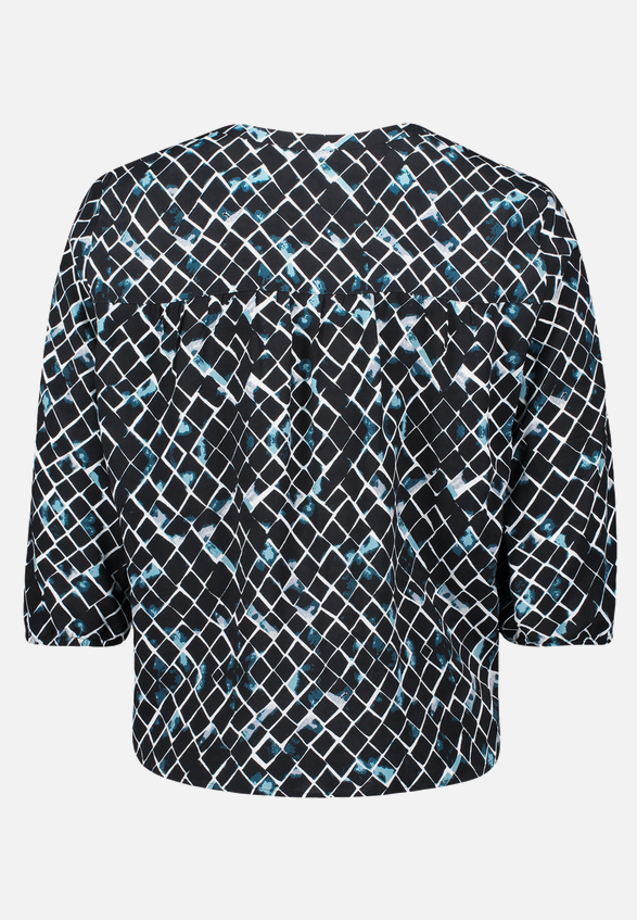 Schlupfbluse mit Print / Rückseite