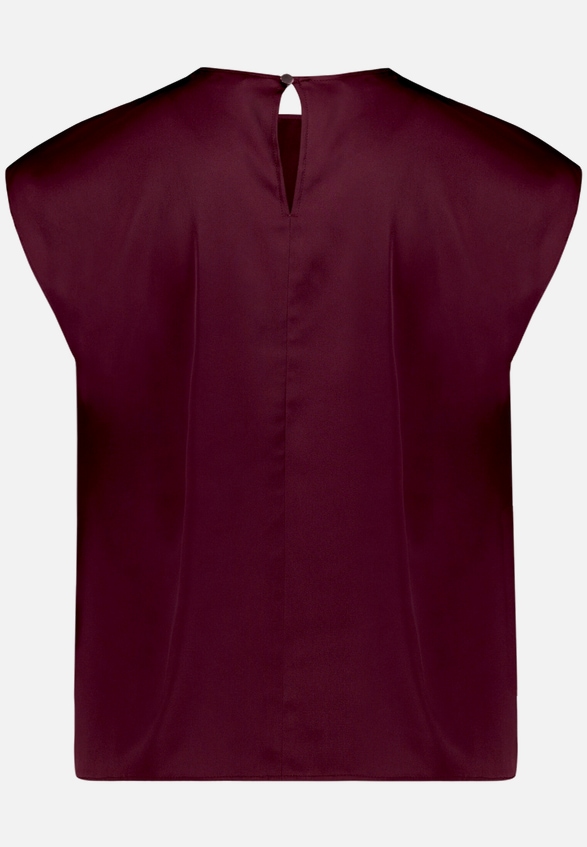 Satin-Bluse  mit Rundhalsausschnitt / Rückseite
