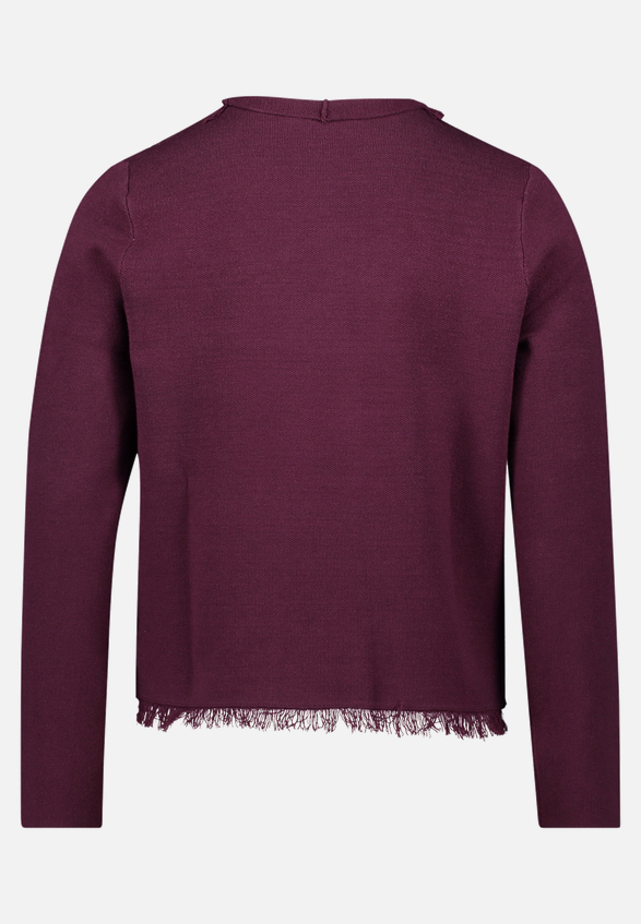 Strick-Cardigan mit Fransen / Rückseite