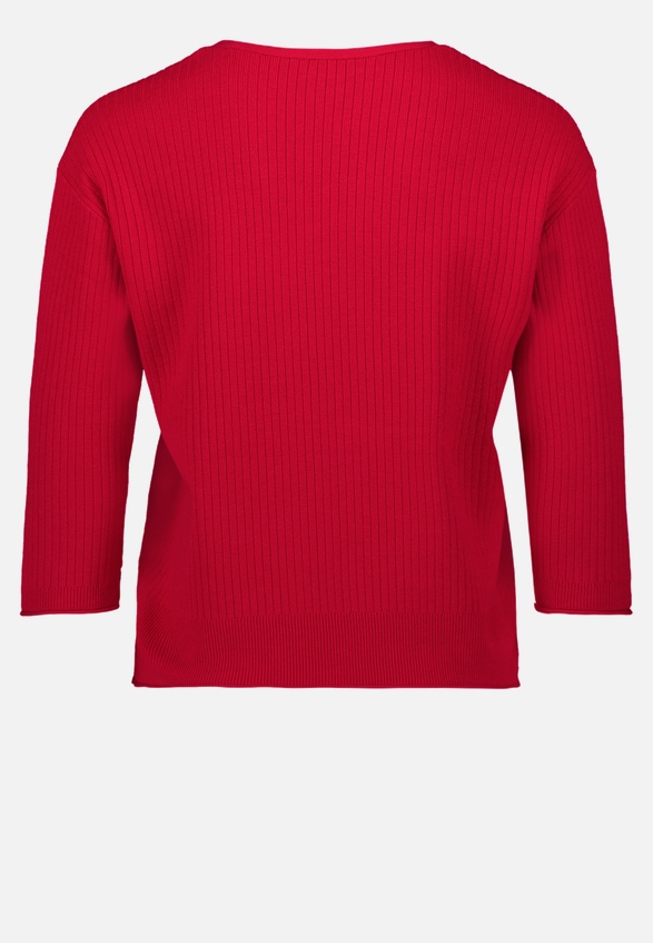 Feinstrickpullover mit V-Ausschnitt / Rückseite