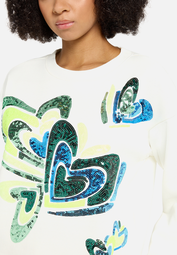 Sweatshirt mit Rippbündchen / Detailbild