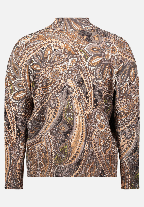 Feinstrickpullover mit Stehkragen / Rückseite