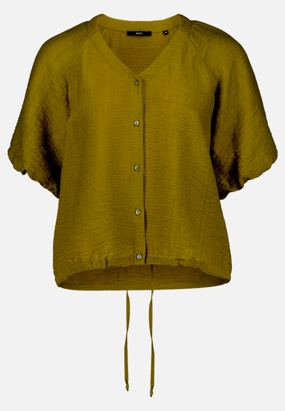 Kurzarm-Bluse mit Bindeband / Vorderseite