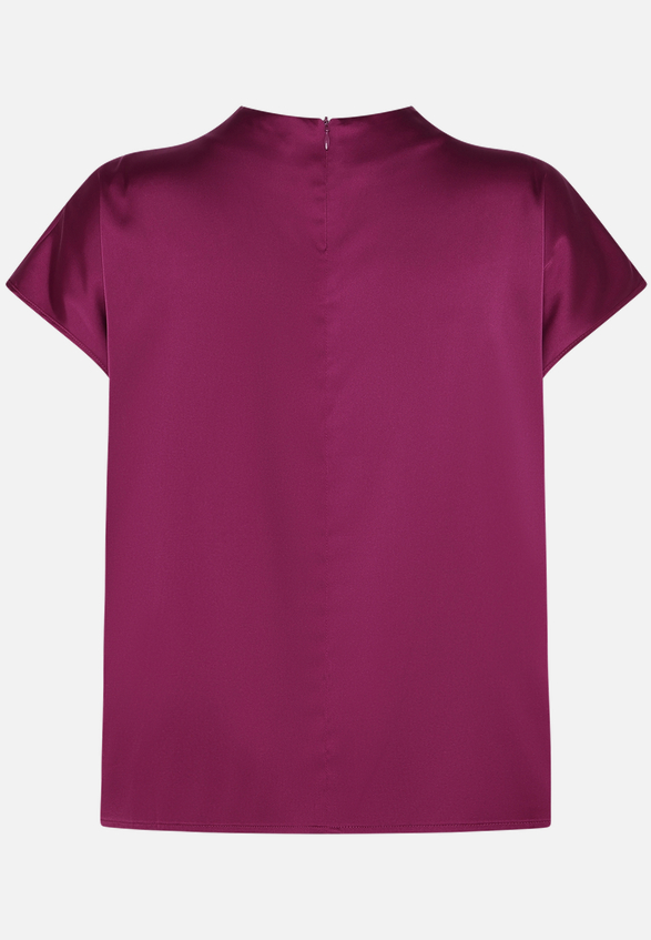 Satinbluse  mit Stehkragen / Rückseite