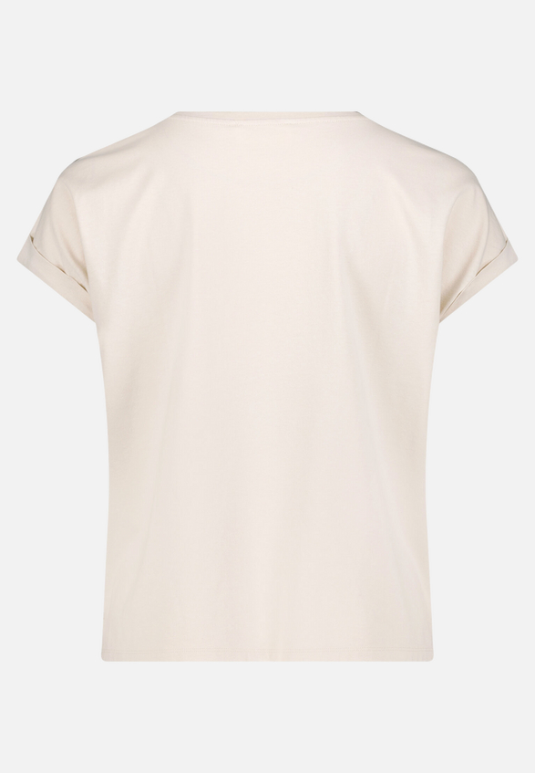 Baumwollshirt mit Ärmelaufschlag / Rückseite