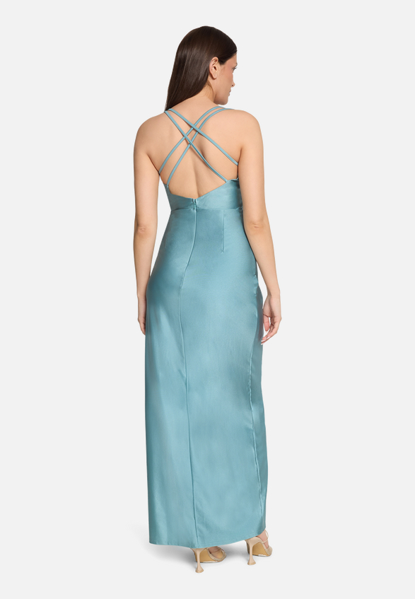 Abendkleid figurbetont / Modellfoto Rückseite