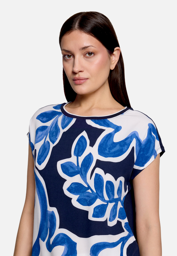 Patchwork-Shirt mit Print / Detailbild
