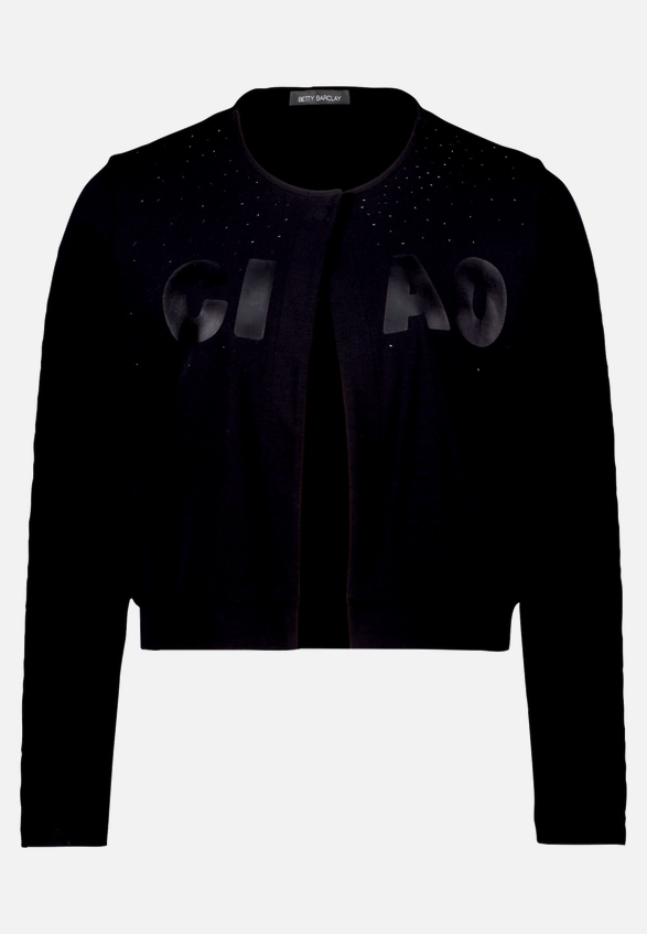 Shirtjacke mit Rundhalsausschnitt / Vorderseite
