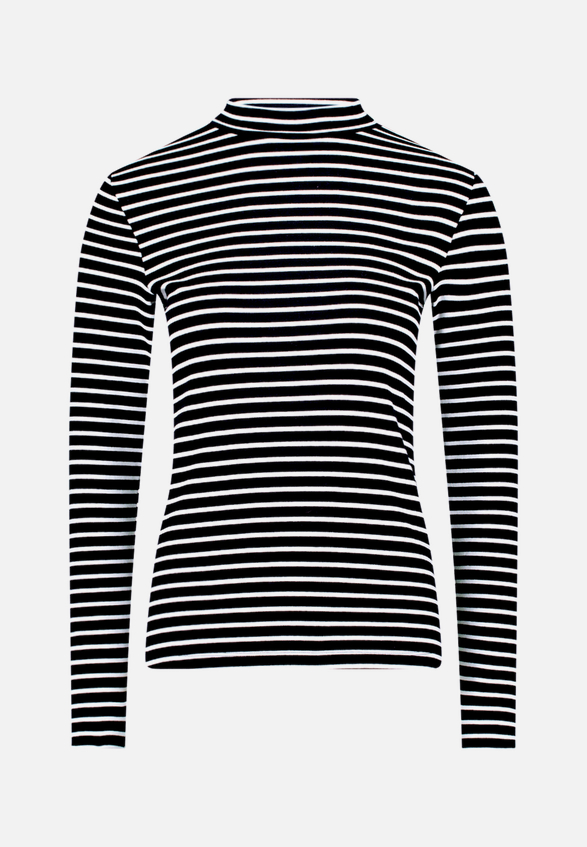 Ringelshirt mit Stehkragen / Vorderseite