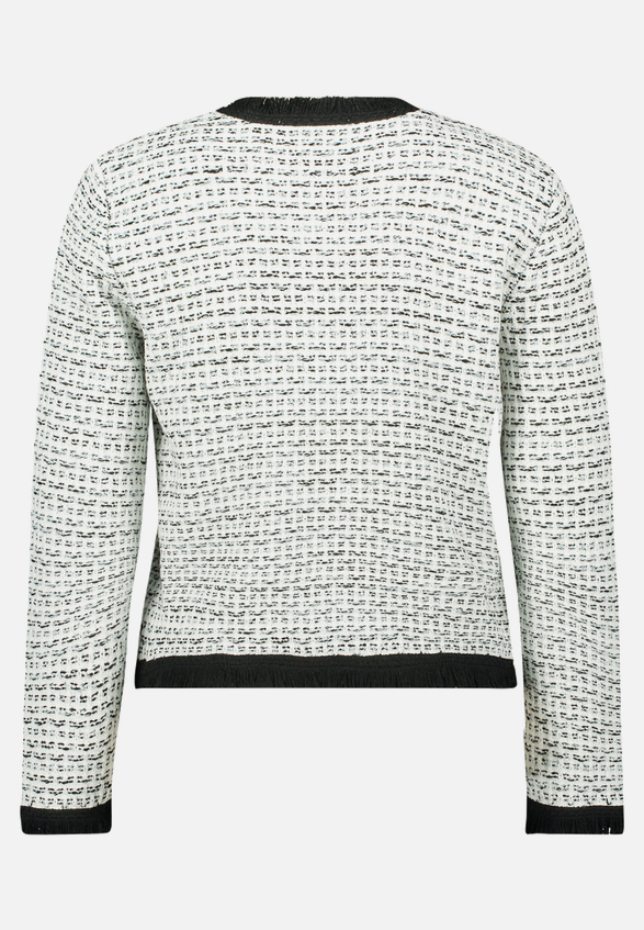 Strick-Cardigan mit Fransen / Rückseite