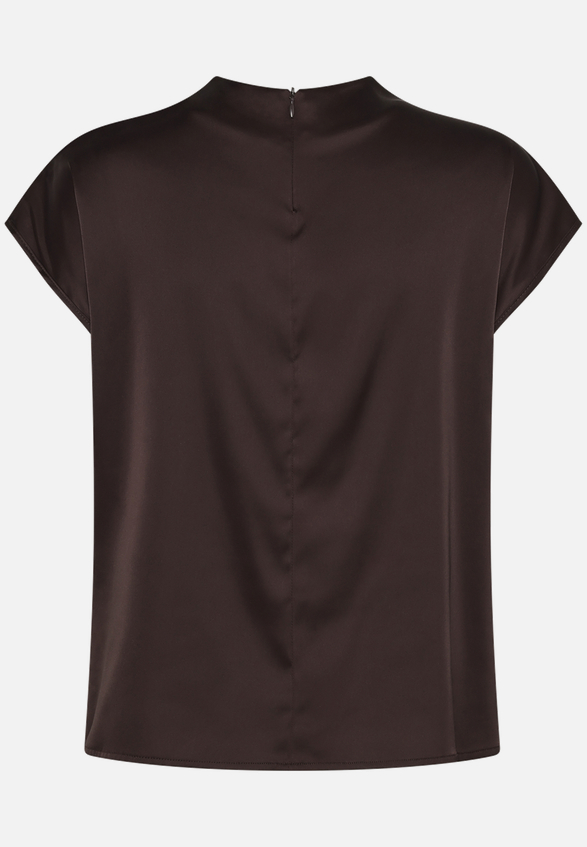 Satin-Bluse mit Kragen / Rückseite
